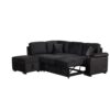 Sleeper Sofa Bed, 2 In 1 Pull Out Sofa Bed L-Shape Couch With Storage Ottoman For Living Room, Bedroom Couch And Small Apartment - Black - Image 10