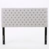 Queen Size Headboard With Button Tufting - Light Gray - Image 4