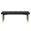 Multifunctional Shoe Bench, Sturdy Metal Legs With Gold Accents - Black - Image 8