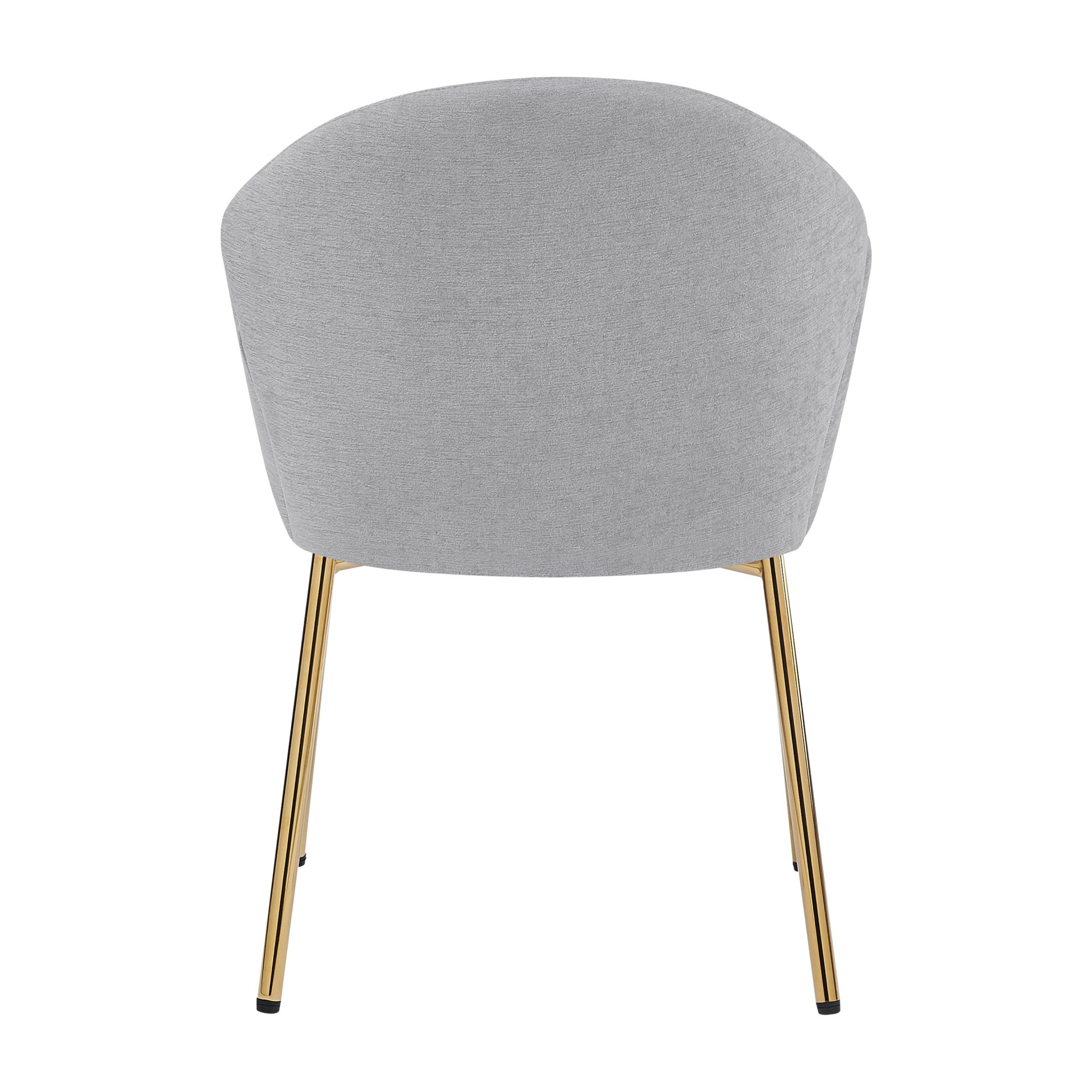 Upholstered Dining Chair (Set of 2) For Dining Room, Kitchen, Gold Metal Frame - Gray - Image 13