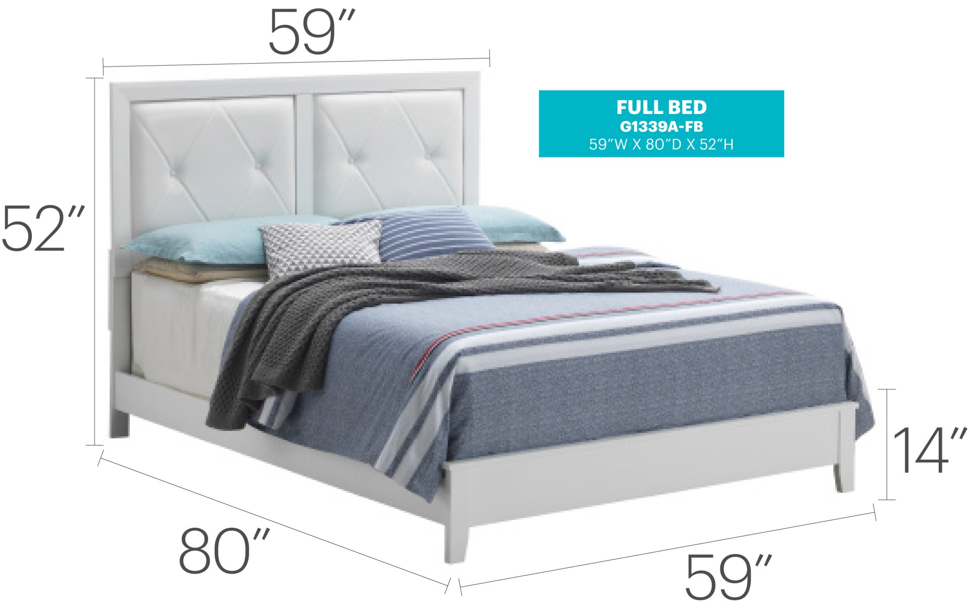 Primo - Full Bed - White - Image 2