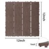 Plastic Interlocking Deck Tiles, Patio Flooring Outdoor Waterproof All Weather Use For Garden Poolside Front / Back Yard (Set of 44) - Light Coffee Color - Image 3
