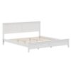 King Platform Bed With Slat Headboard - White - Image 6