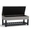 Saxon - Storage Ottoman Bench - Dove Gray - Image 2