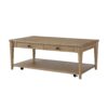 Cocktail Table With Two Storage Drawers And Casters - Sand - Image 6