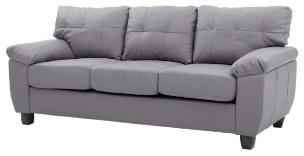 Sophisticated Sofa With Padded Arms - Gray