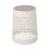 Transitional Cranbrook Side Table With Tile Mosaic Top - White - Image 5