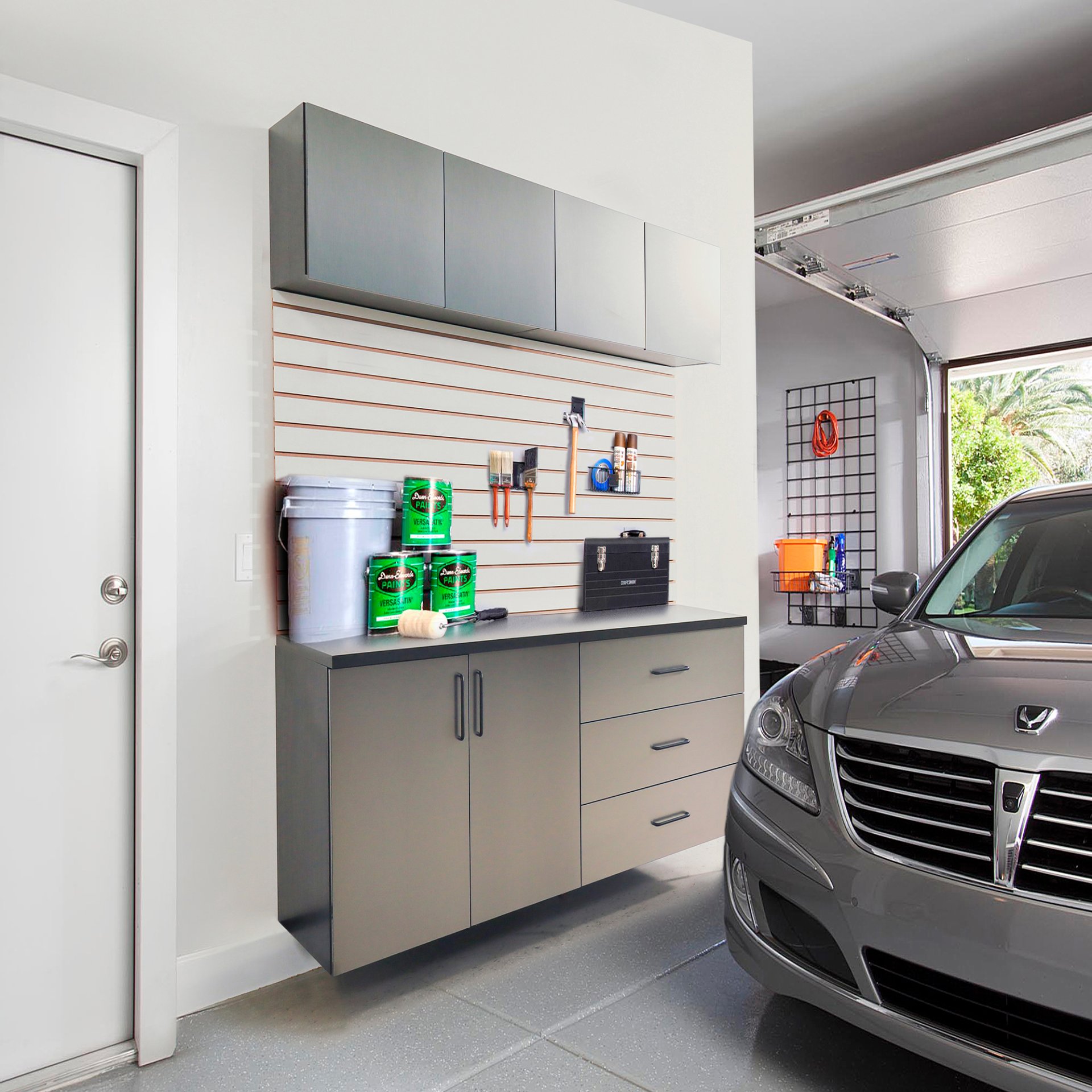 Astro Series - Garage Cabinet Set C With Soft Closing Drawers - Metallic Gray - Image 4