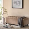 Tufted Top Soft Closer Storage Bench - Sand - Image 2