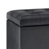 Cosmopolitan - Storage Ottoman - Distressed Black - Image 6