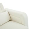 Accent Rocking Chair With Curved Back & Pillow, Base, Ultimate Comfort For Living Room Or Nursery - Cream White - Image 14
