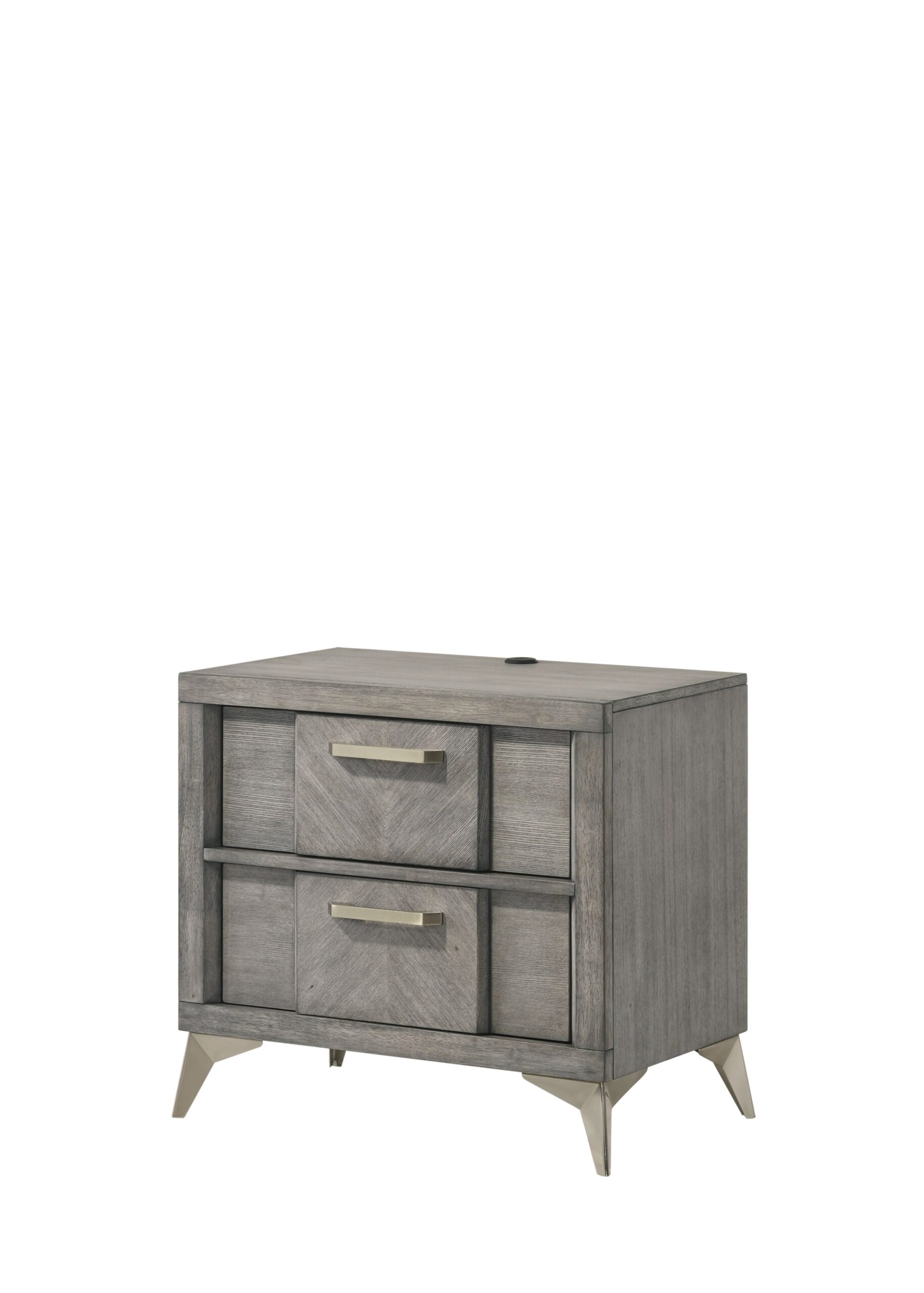 2 Drawer Night Bookmatched Veneers - Gray - Image 2