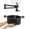 Design Wall Mount Pot Filler Faucet Folding Stretchable - Black - Image 7