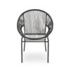Outdoor Faux Rattan / Iron Metal Club Chair (Set of 2) - Black - Image 6