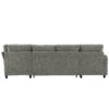 Sectional Sofa Versatile Sofa Bed Sofa Sleeper U - Shaped Sofa With Ample Storage Space, 2 Cup Holders And Charging Ports For Living Room - Light Gray - Image 20