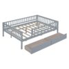 Full Size Daybed Bed With Two Drawers - Gray - Image 6