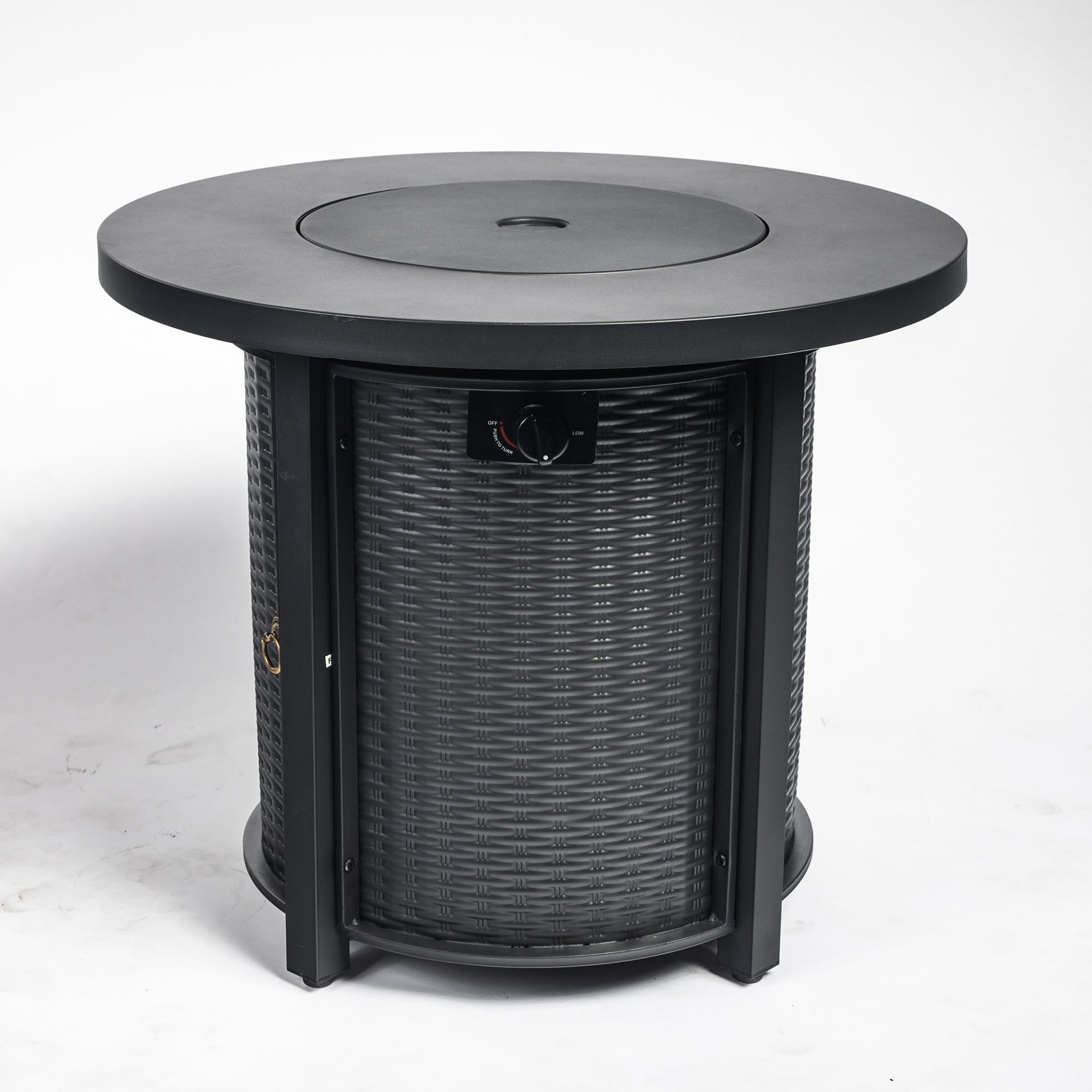 30" Propane Round Fire Table 40000Btu Propane Fire Pit Table - Black - Image 6