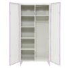 Priya II - Synthetic Leather Purple Wardrobe - Purple / White - Image 2