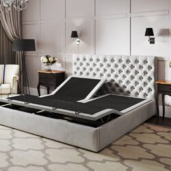 Btx5 - Flex Head Queen Adjustable Bed Base With Head And Foot Position Adjustment - Black / Gray