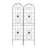 2 Pack Garden Metal Trellis Rustproof Trellis For Climbing Plants Outdoor Flower Support - Black - Image 12