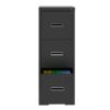 Metal Vertical File Cabinet With Lock And Card Slot For A4 Legal / Letter Size, Durable Steel - Black - Image 8