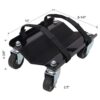 Heavy Duty Snowmobile Dolly With V Slide And Swivel Casters Steel, 1500Lbs Capacity - Black - Image 3