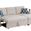 Sectional With Storage Chaise And Cupholder Armrest - Beige - Image 3