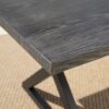 Modern Outdoor Aluminum Dining Bench With Steel Frame - Gray / Black - Image 11