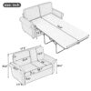 Pull Out Sofa Bed Loveseat Sleeper With Twin Size Memory Mattress With Two USB Ports For Living Room Spaces - Gray - Image 2