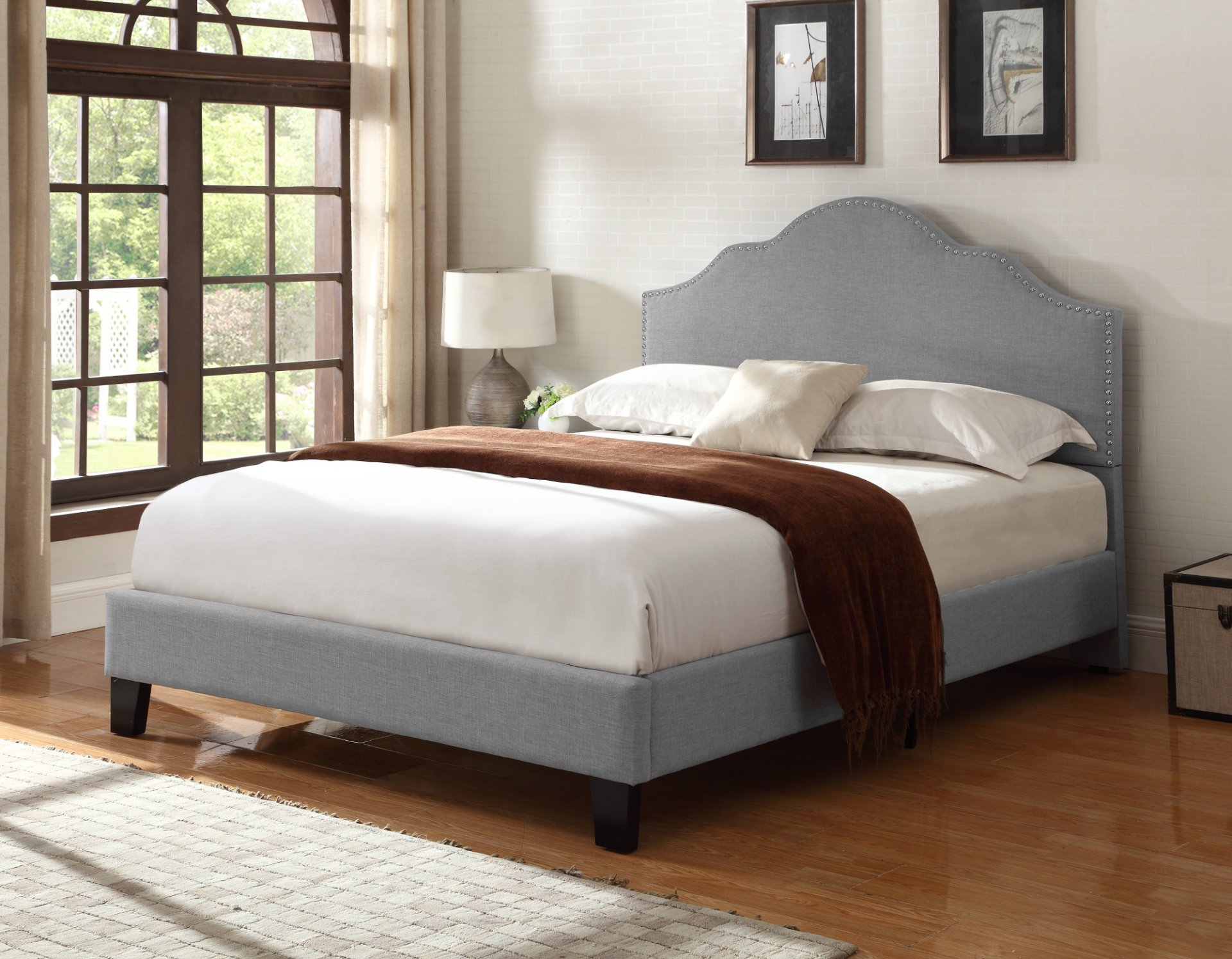 Kopa - Full Upholstered Bed - Gray - Image 6