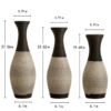 Desktop Vase, Classic And Neat Floor Vase, High Independent Flower Stand, Home Decoration Flower Stand (Set of 3) - Black White / Coffee - Image 3