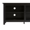 Modern Transitional 3 Shelf Open Storage 70" TV Stand For 80" TVs - Black - Image 2