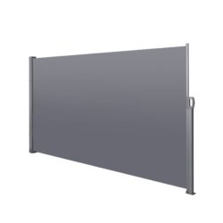 138" x 71" Retractable Side Awning, Waterproof & UV-Resistant, Privacy Screen Divider Roll Up Balcony - Gray