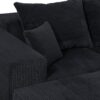 Modern 6 Piece Modular U Shaped Sectional Sofa With Chaise Lounge Corduroy - Black - Image 4