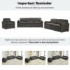 Cloud Sofa Set Couch For Living Room - Gray - Image 7