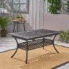 Outdoor Extendable Aluminum Dining Table With Pattern Table Top And Curved Legs - Copper - Image 2