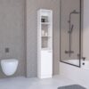 Linen Cabinet, 1 Door, 6 Shelves - White - Image 2