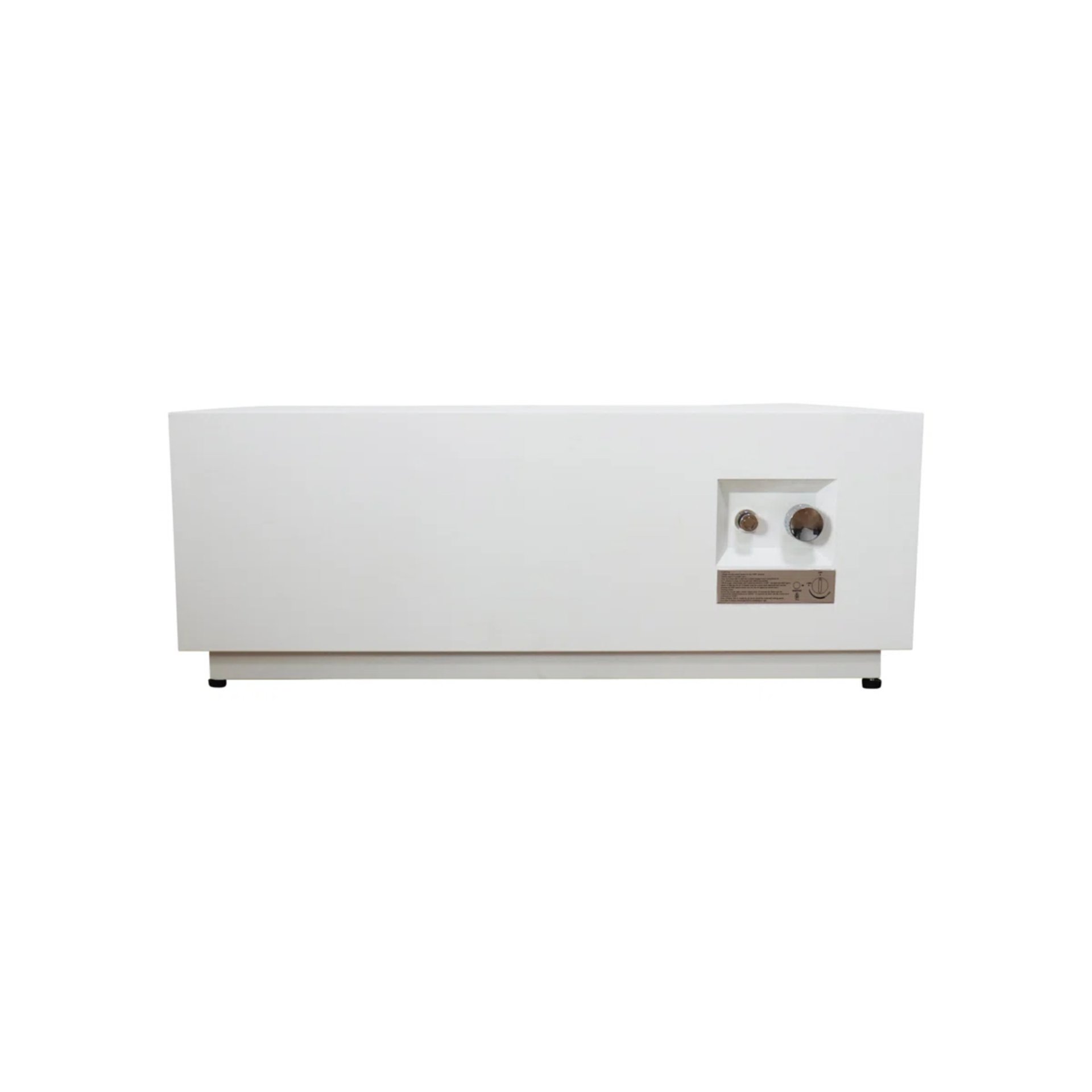Outdoor Fire Pit Table With Lid - White - Image 4