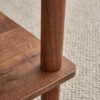 Modern 2 Tier Coffee Table For Living Room Furniture, Rectangular Center Table With Open Storage Shelf, Rounded Rubberwood Legs, Stable And Durable - Walnut - Image 18