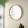 Transitional Decor Style Mango Wood Wall Mirror Wall Decor With Frame Of Solid Mango Wood For Bathroom, Entryway Console Lean Against Wall - Cream - Image 11