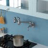 Design Pot Filler Faucet Wall Mount Kitchen Sink Faucet With Folding Stretchable Arm - Brushed Nickel - Image 2