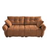 Premium 2 Seater Sofa Ergonomic Design With High Resilience Foam Cushions, Modern Fabric - Burnt Orange - Image 6
