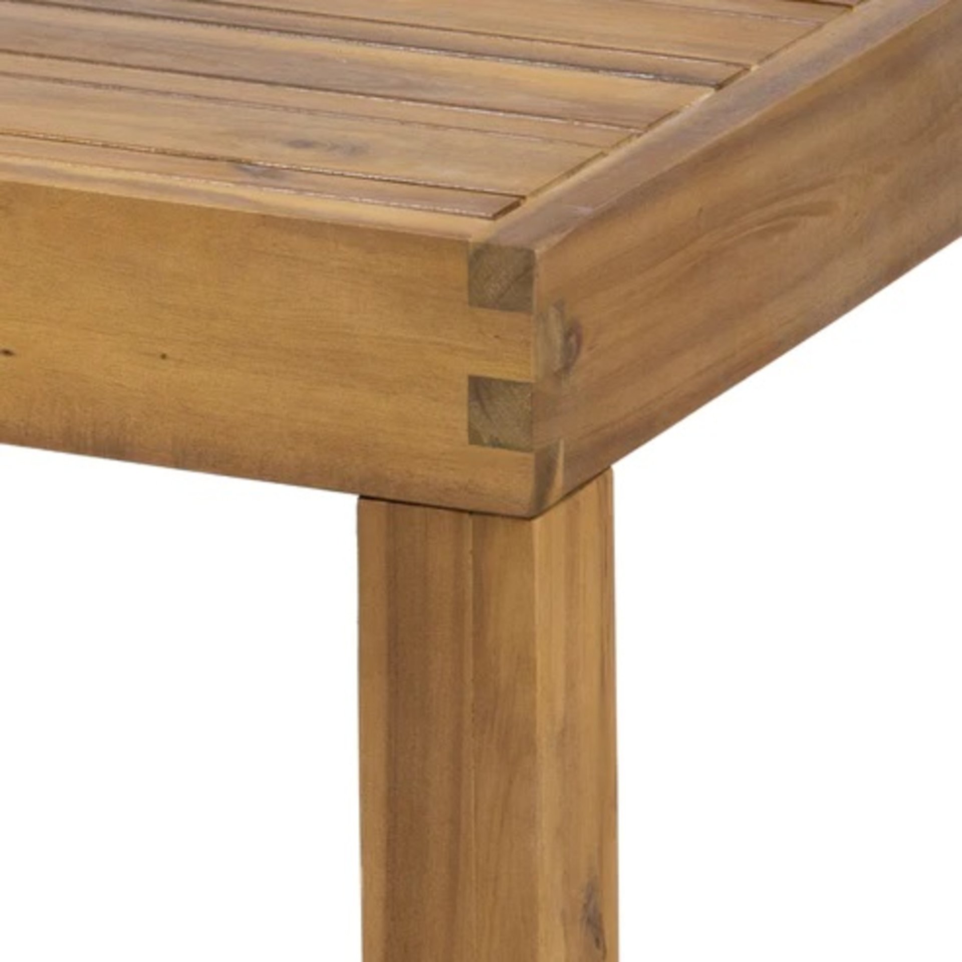 Outdoor 4 Seater Acacia Wood Chat Set With Wicker Accents And Cushions - Teak / Mixed Brown / Beige - Image 24