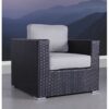 Patio Chair With Cushions, Durable Construction - Gray Mix - Image 5