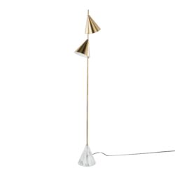 Cone - Glam Floor Lamp - Gold / White