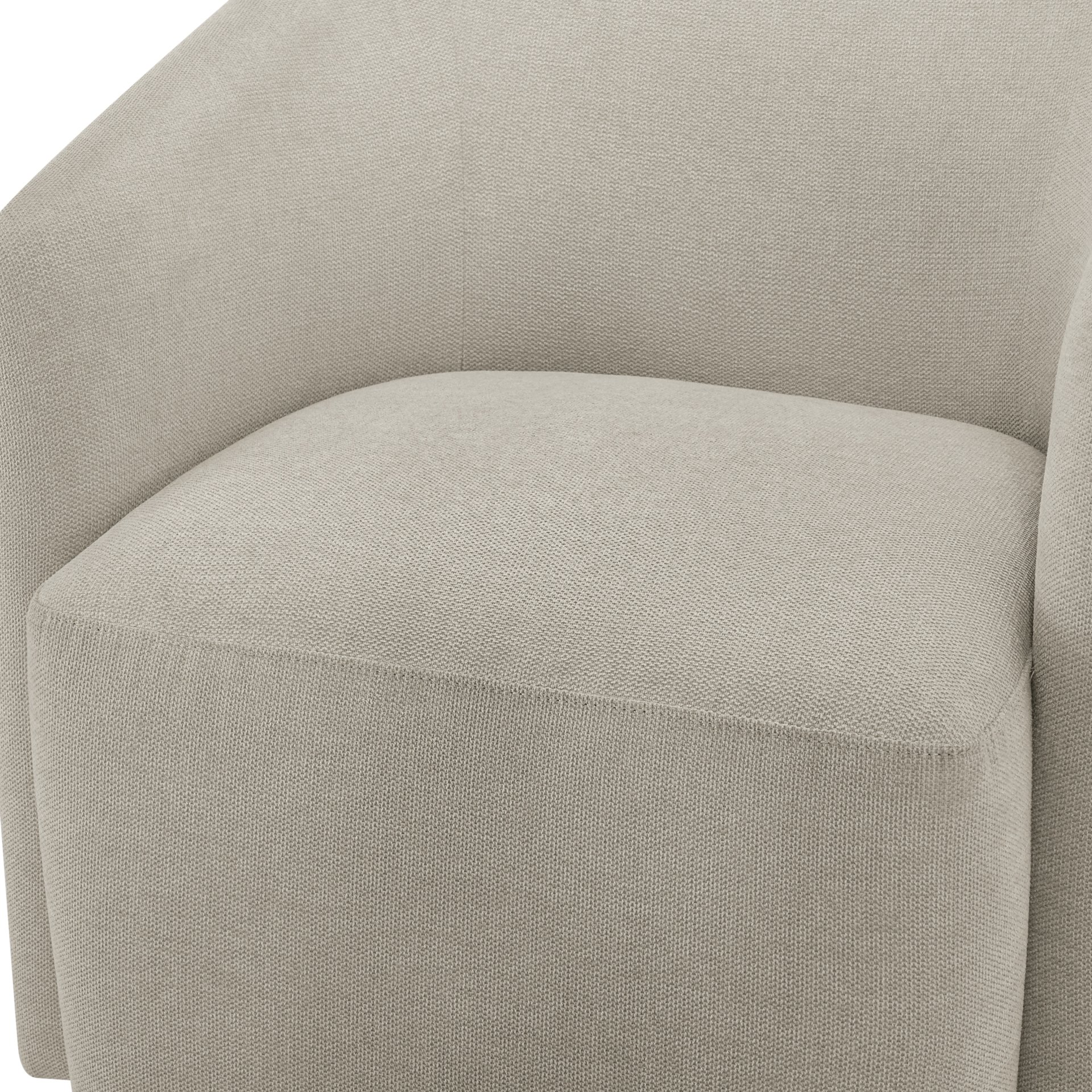 Ardena - Modern Sea Oat Swivel Barrel Chair - Beige - Image 5