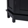 Bathroom Cabinet Triangle Corner Storage Cabinet With Adjustable Shelf Modern Style - Black - Image 24