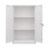 Metal Storage Cabinet With Locking Doors And Adjustable Shelf, Folding Filing Storage Cabinet, Folding Storage Locker Cabinet For Home Office, School, Garage - White - Image 16