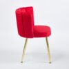 Modern Dining Chair (Set of 2) With Velvet Backrest And Iron Tube en Legs For Dining Room Or Cafe - Red - Image 8