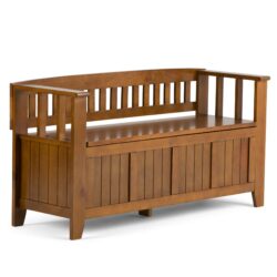 Acadian - Entryway Storage Bench - Light Avalon Brown